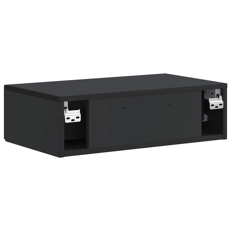 Table d'appoint murale Noir 59 x 34,5 x 17 cm Bois d'ingénierie - 7