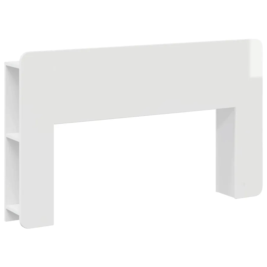 Cabinet de Tête de Lit avec stockage Blanc Bois d'ingénierie - 2