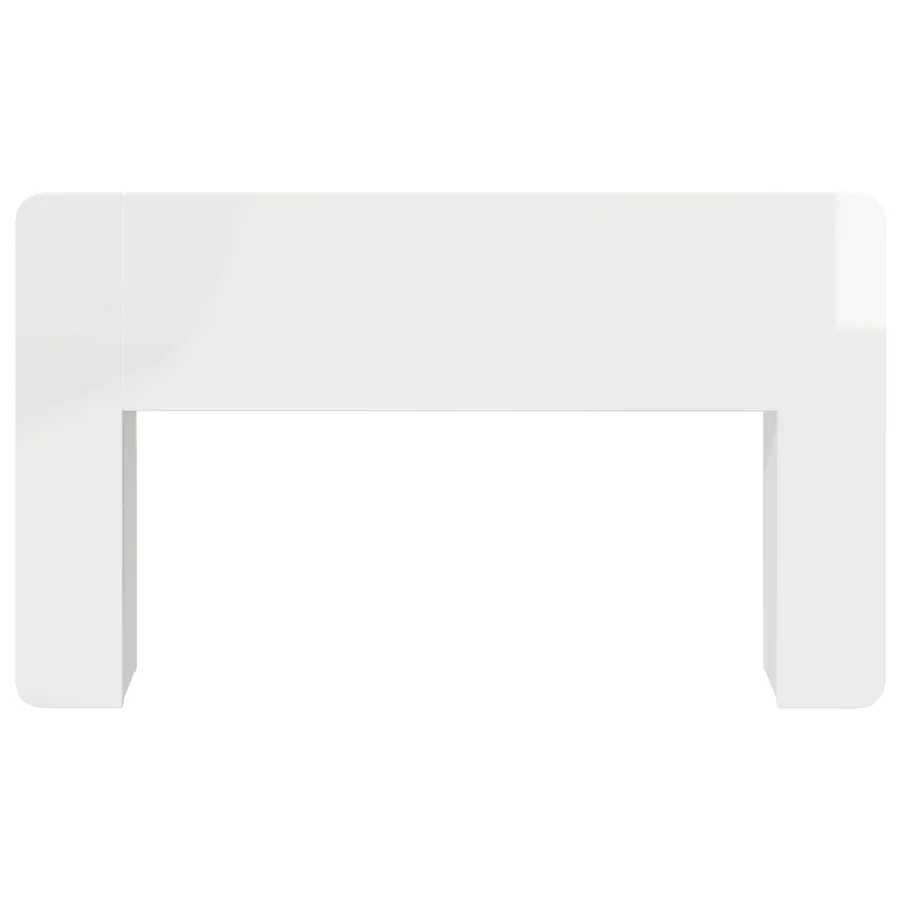 Cabinet de Tête de Lit avec stockage Blanc Bois d'ingénierie - 5