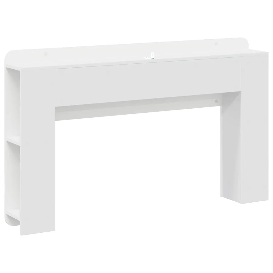 Cabinet de Tête de Lit avec stockage Blanc Bois d'ingénierie - 7