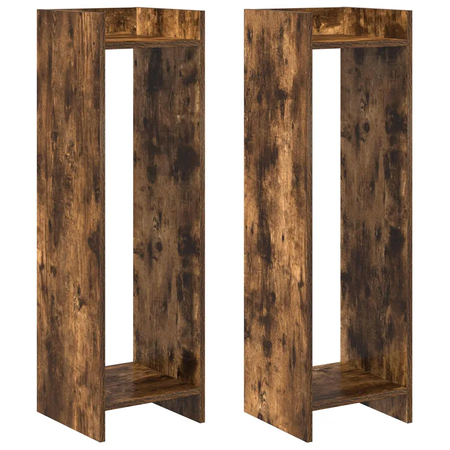 Support de Plante 2 pc Chêne Fumé 30 x 30 x 100 cm - 2