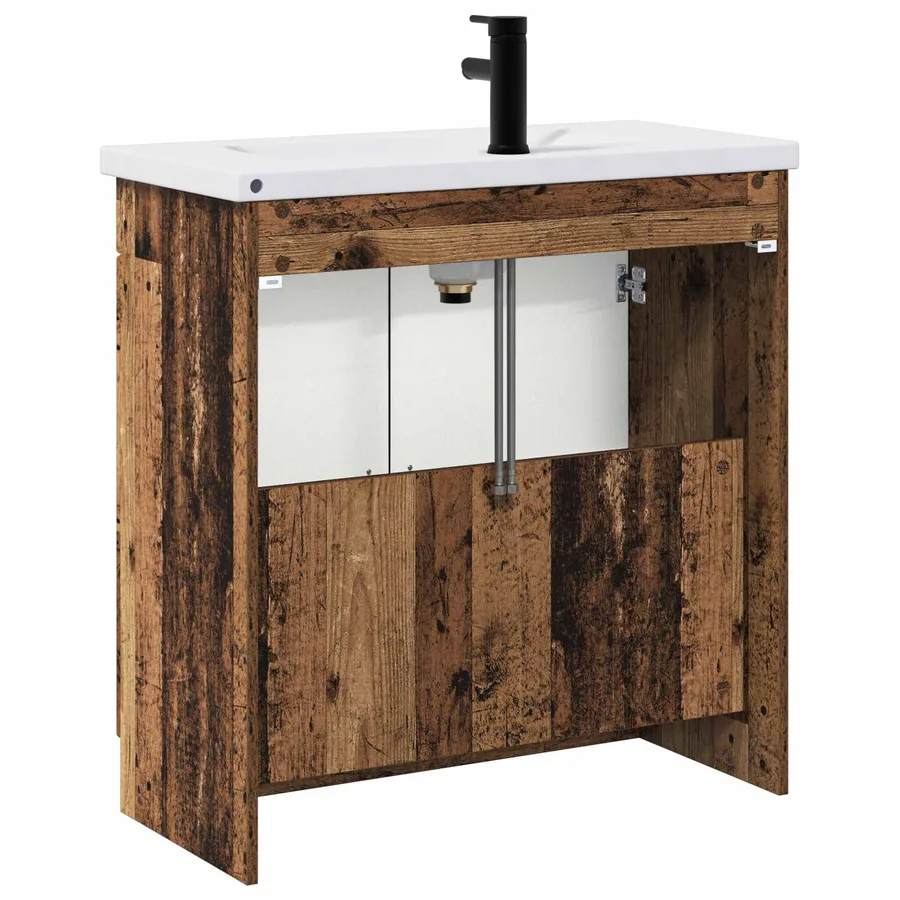 Ensemble de mobilier de salle de bain Bois ancien - 7