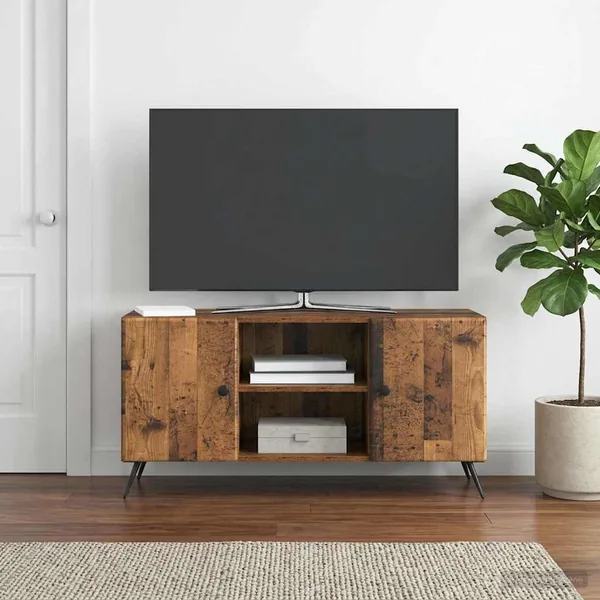 Meuble TV Bois ancien 102 x 34,5 x 50 cm Bois d'ingénierie