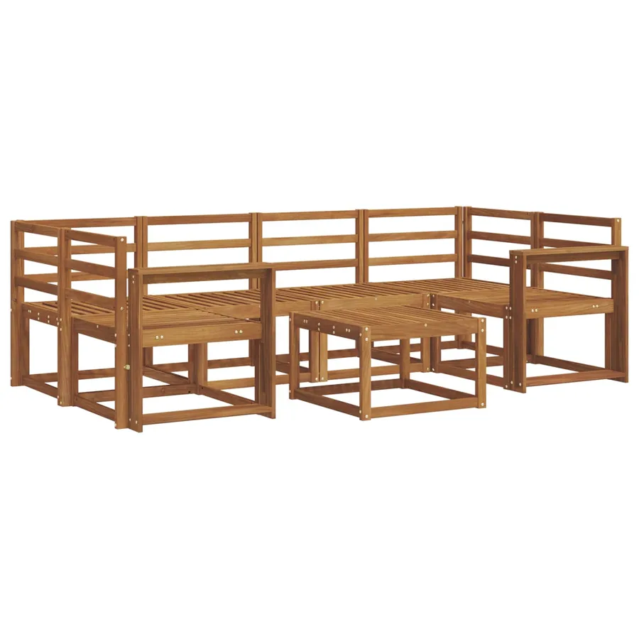 Ensemble de canapés d'extérieur 7 pcs Naturel - 2