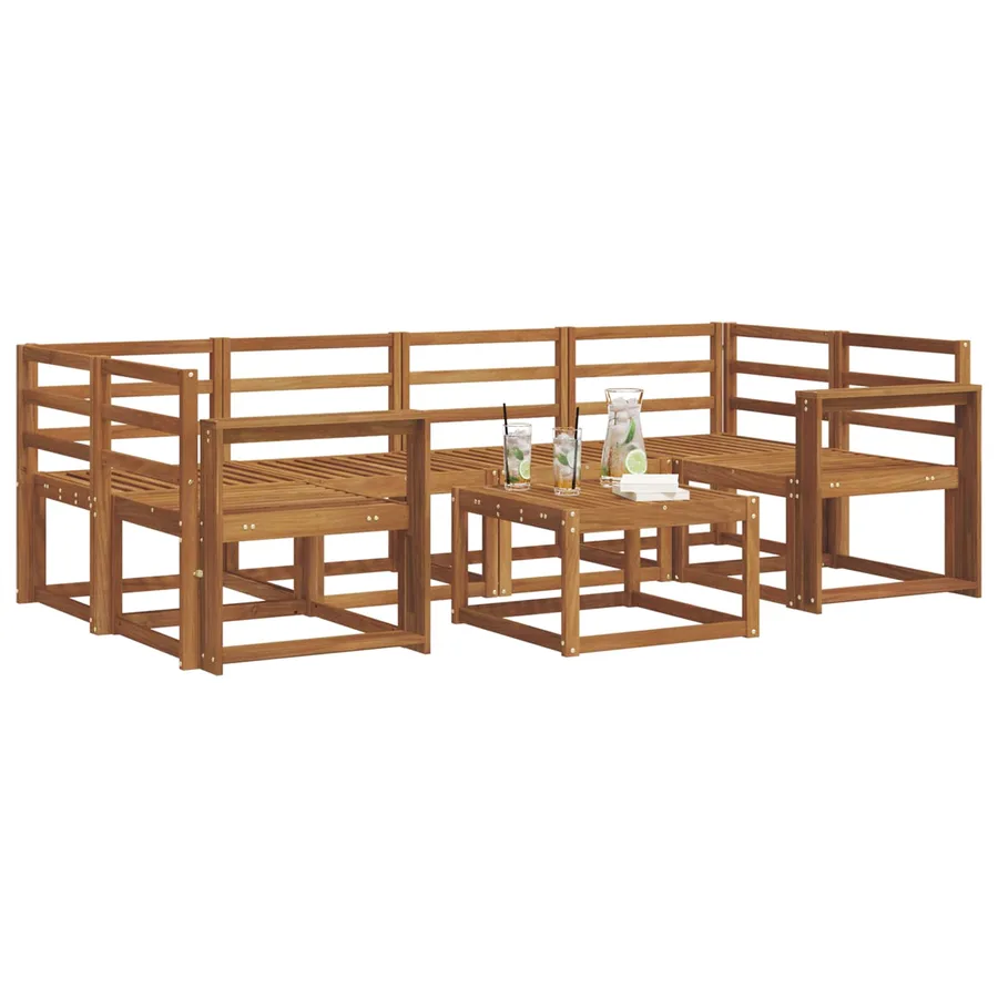 Ensemble de canapés d'extérieur 7 pcs Naturel - 3