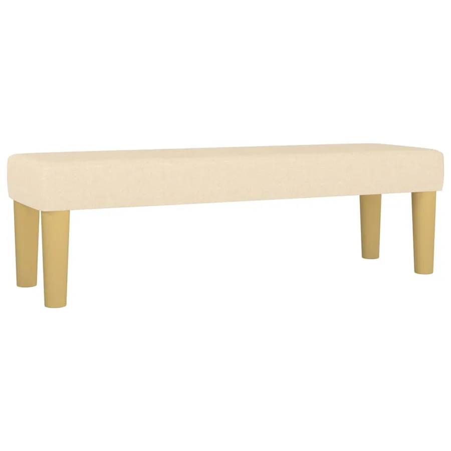 Sommier à lattes de lit avec matelas Crème 140x190 cm Tissu - 7