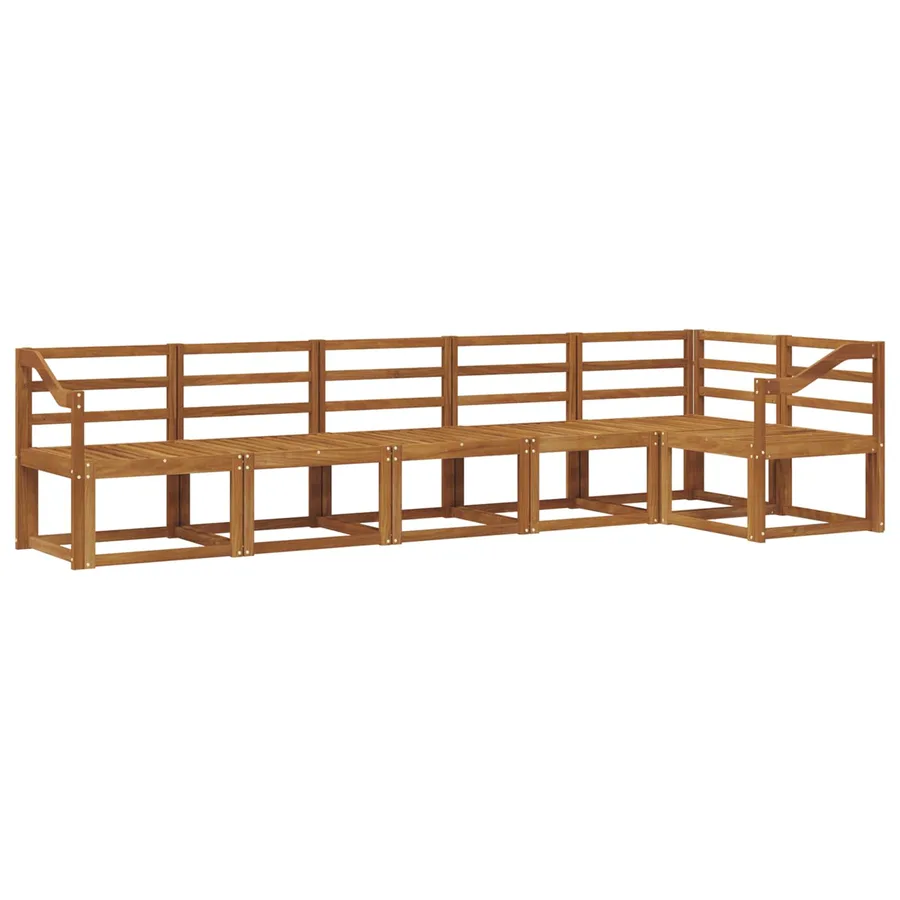Ensemble de canapés d'extérieur 6 pcs Naturel - 2