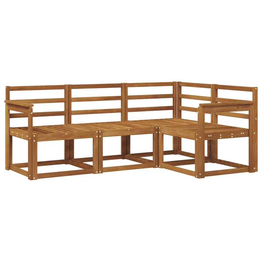Ensemble de canapés d'extérieur 4 pcs Naturel - 2