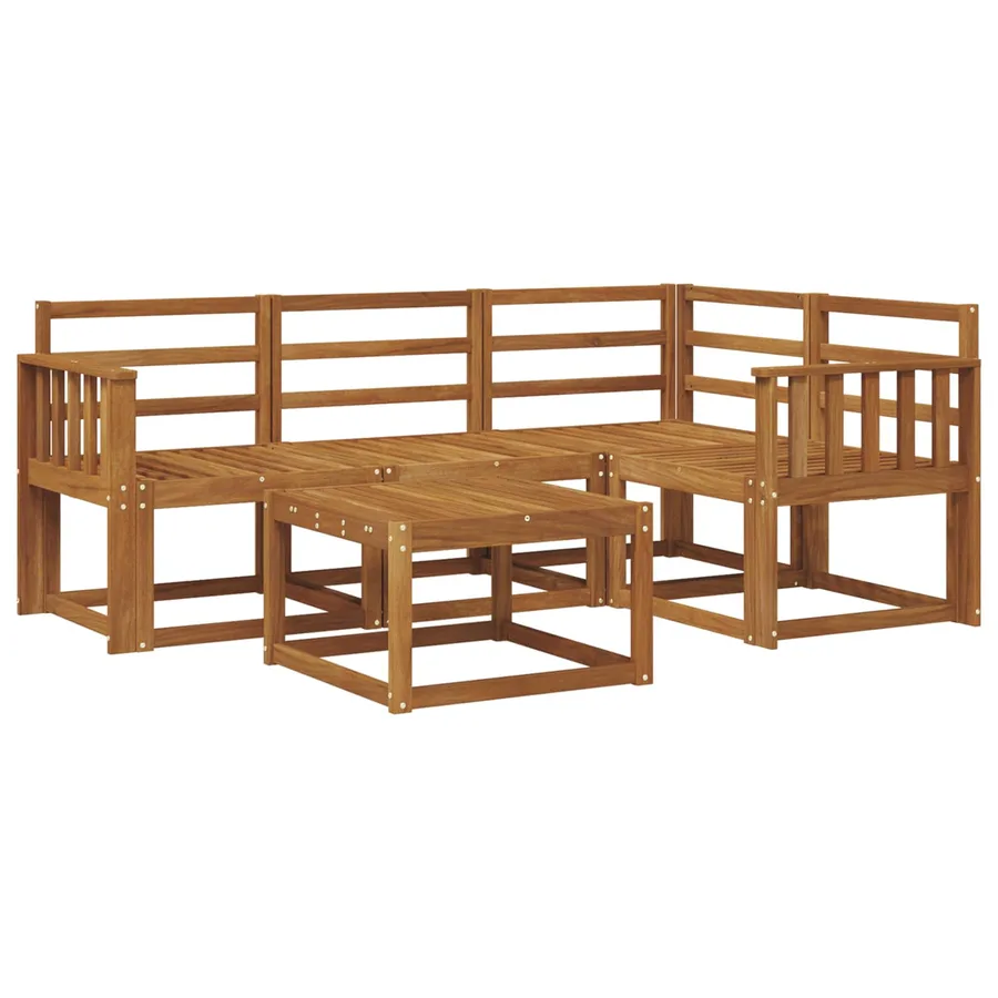 Ensemble de canapés d'extérieur 5 pcs Naturel - 2