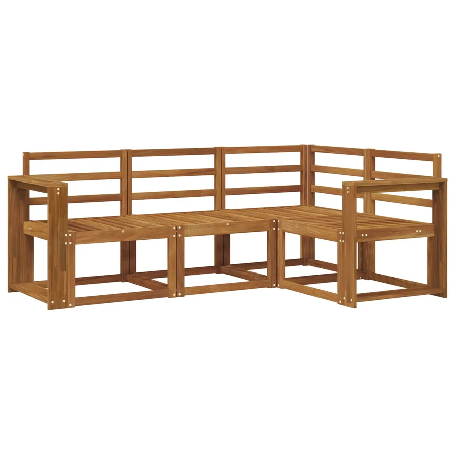 Ensemble de canapés d'extérieur 4 pcs Naturel - 2