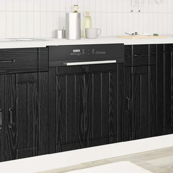 Panneau de lave-vaisselle LUCCA Chêne noir 60 x 1,5 x 57 cm