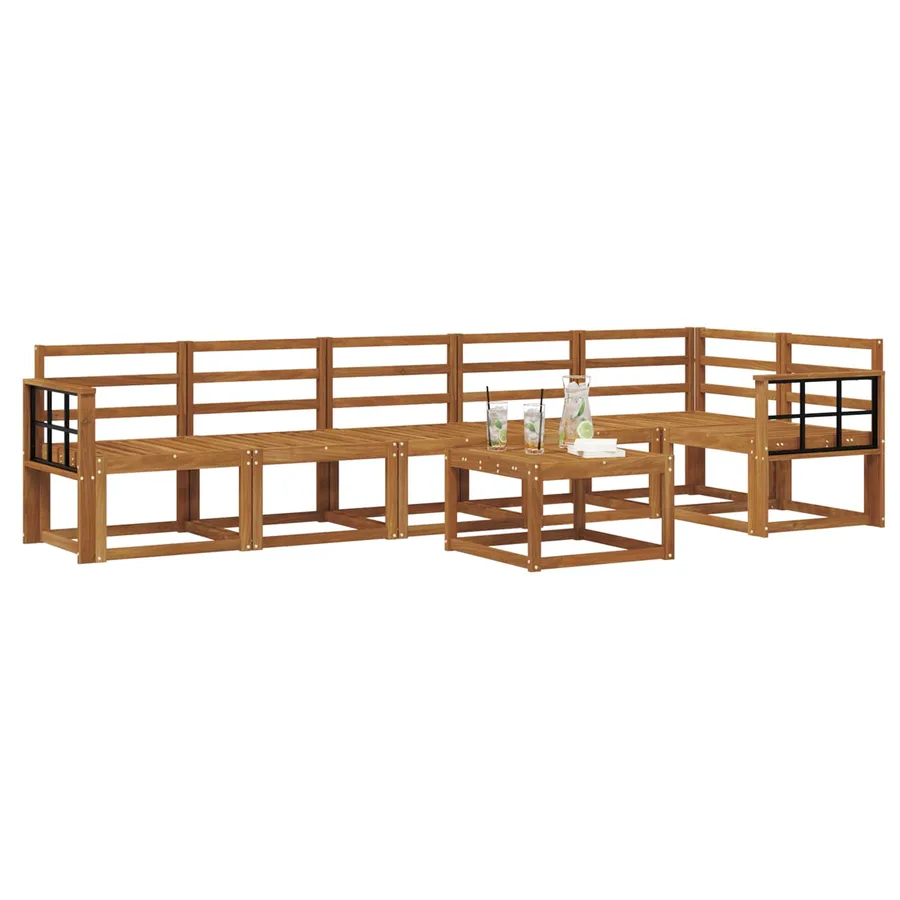 Ensemble de canapés d'extérieur 7 pcs Naturel - 3