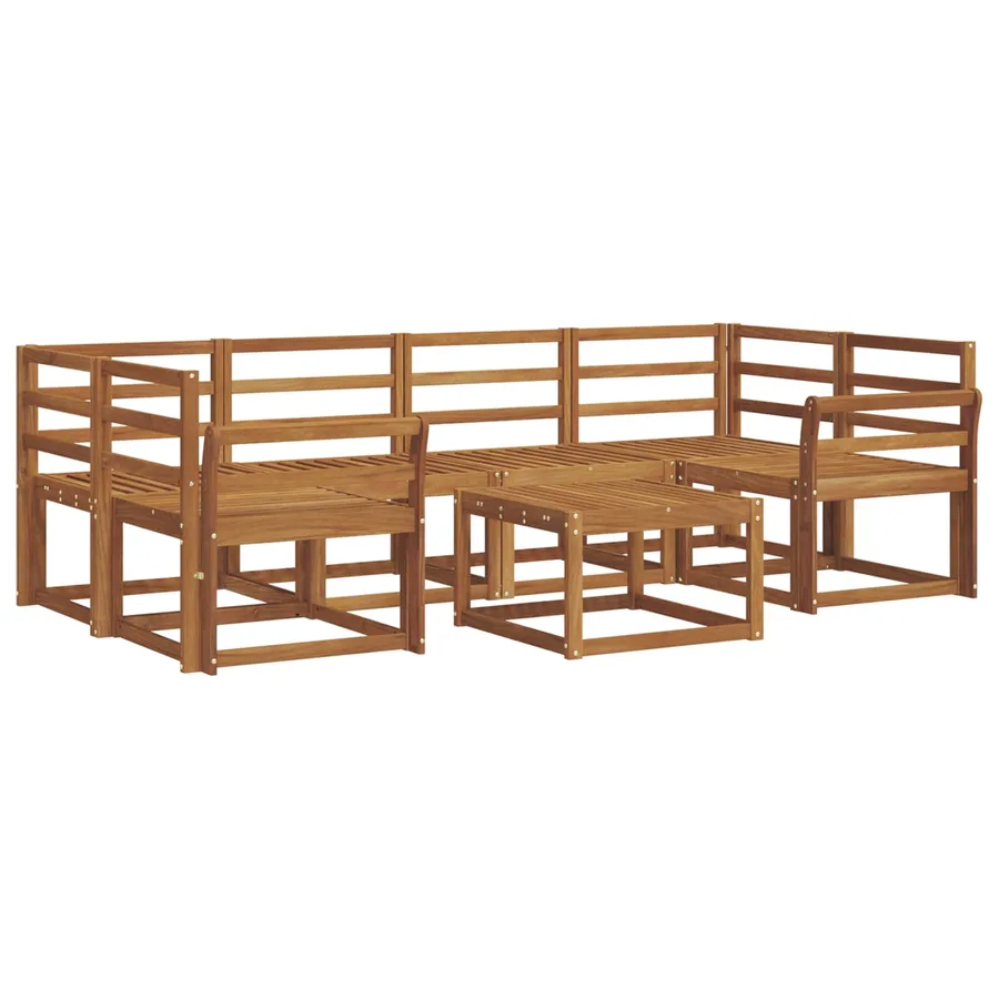 Ensemble de canapés d'extérieur 7 pcs Naturel - 2