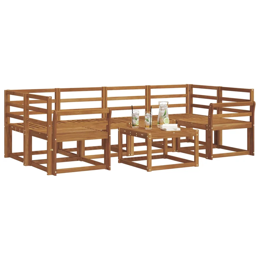 Ensemble de canapés d'extérieur 7 pcs Naturel - 3
