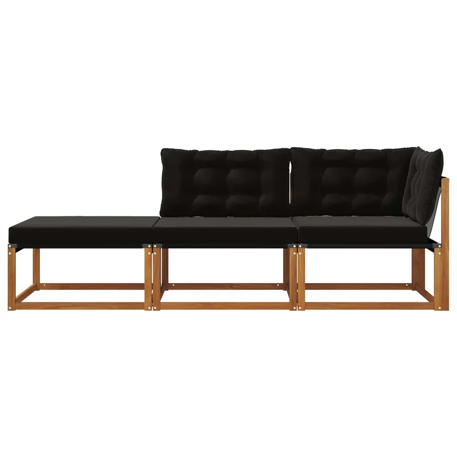 Unités de sofa sectionnel d'extérieur 3 Pièce Naturel - 6