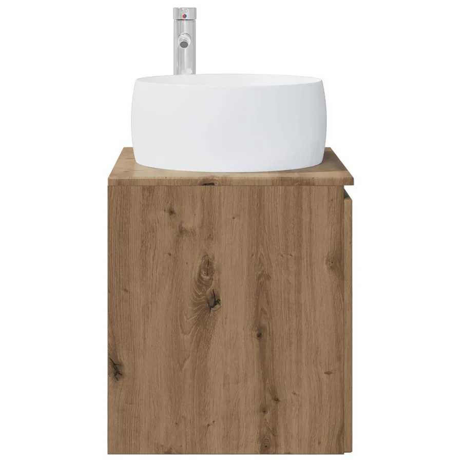 Vanité de lavabo mural Chêne artisanal 49,5 x 44,5 x 66 cm - 4