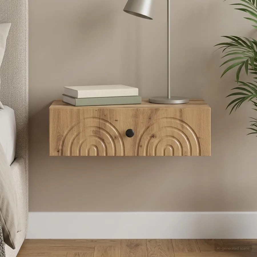 Table d'appoint murale 59 x 34,5 x 17 cm Bois d'ingénierie
