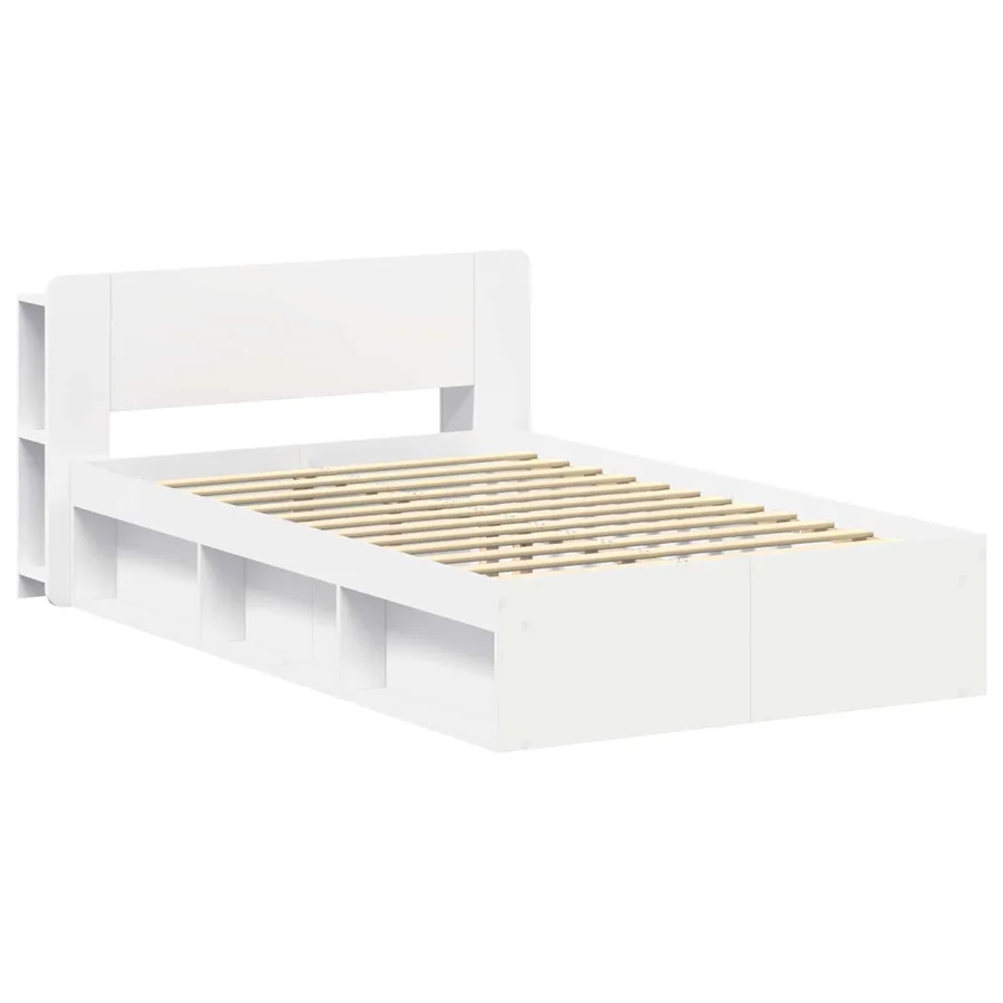 Cadre de lit avec rangement avec tête de lit Blanc 120 x 190 cm - 3
