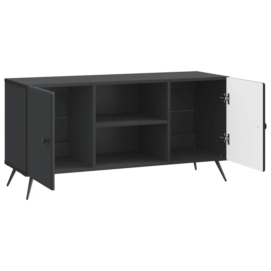 Meuble TV Noir 102 x 34,5 x 50 cm Bois d'ingénierie - 5