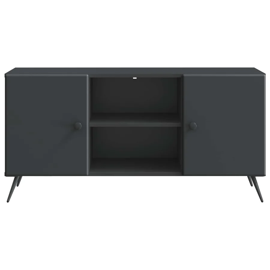 Meuble TV Noir 102 x 34,5 x 50 cm Bois d'ingénierie - 6