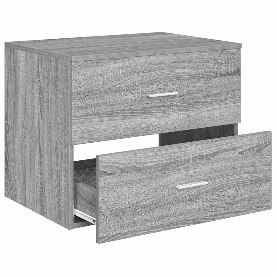 Meuble de Salle de Bain Suspendu Sonoma gris - 3
