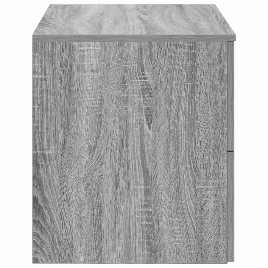 Meuble de Salle de Bain Suspendu Sonoma gris - 4