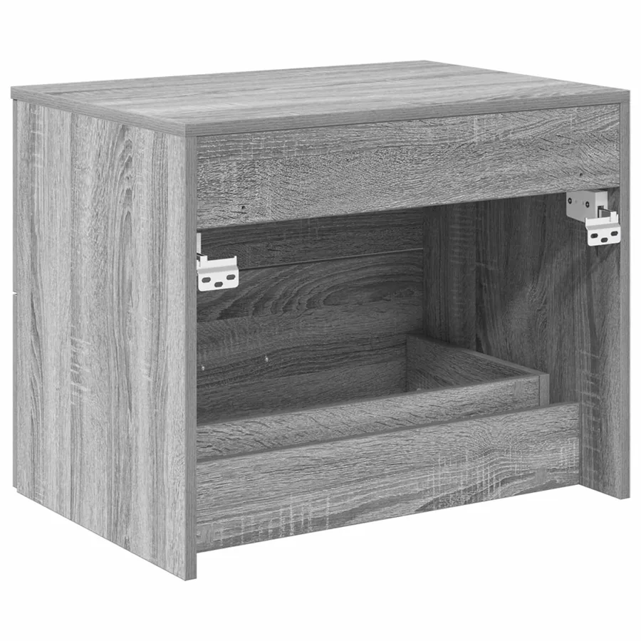 Meuble de Salle de Bain Suspendu Sonoma gris - 5
