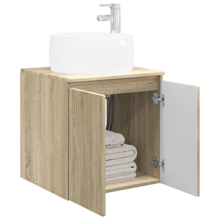 Vanité de lavabo mural Chêne Sonoma 49,5 x 44,5 x 66 cm - 3
