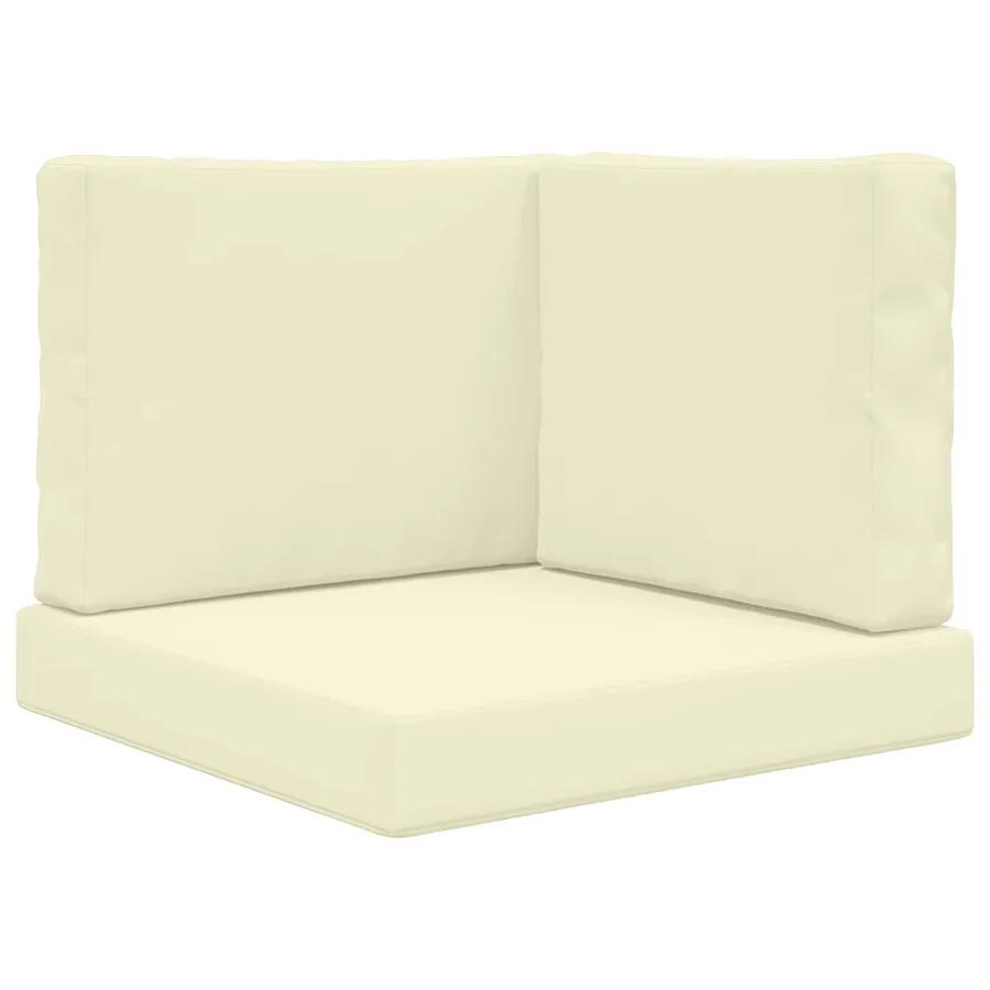 Coussin de canapé d'extérieur 3 pcs Crème Polyester - 2