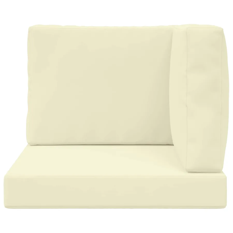 Coussin de canapé d'extérieur 3 pcs Crème Polyester - 6