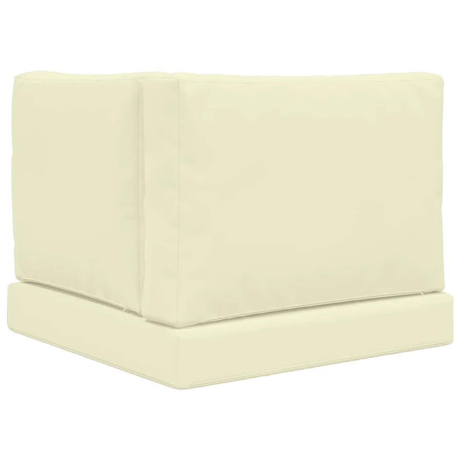 Coussin de canapé d'extérieur 3 pcs Crème Polyester - 7