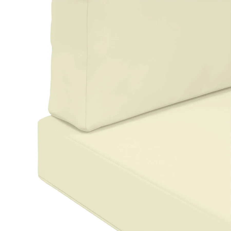 Coussin de canapé d'extérieur 3 pcs Crème Polyester - 9