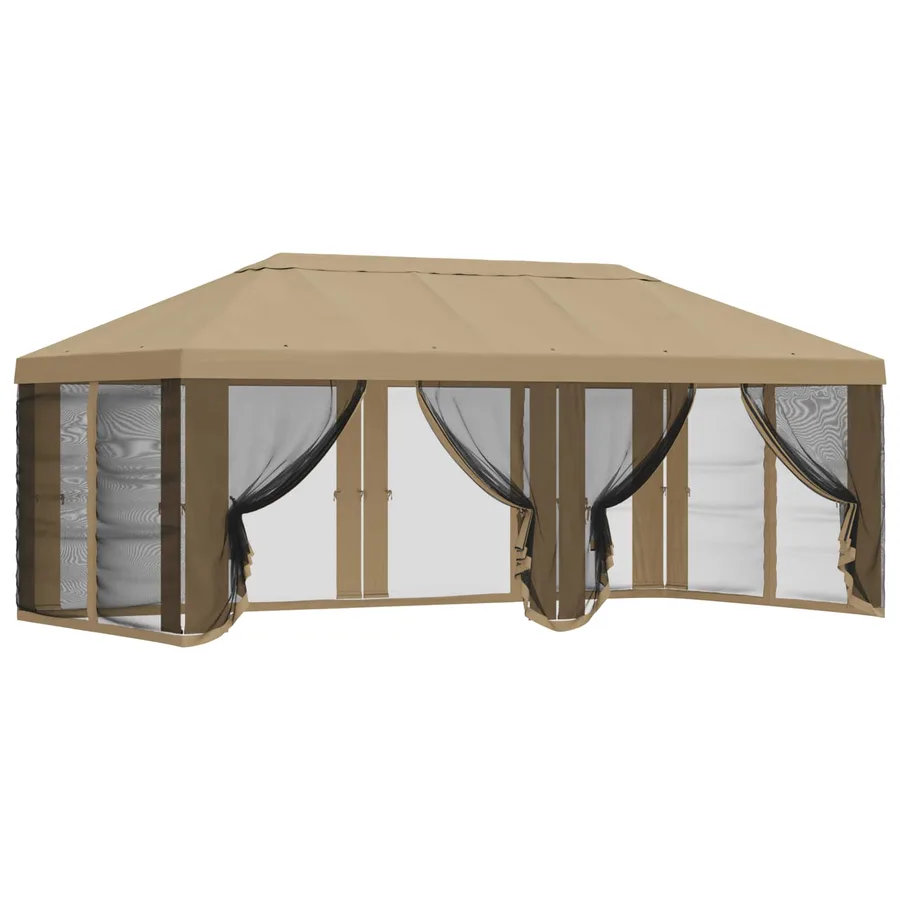 Housse de tonnelle avec murs latéraux Beige 600,5 x 300,5 cm - 2