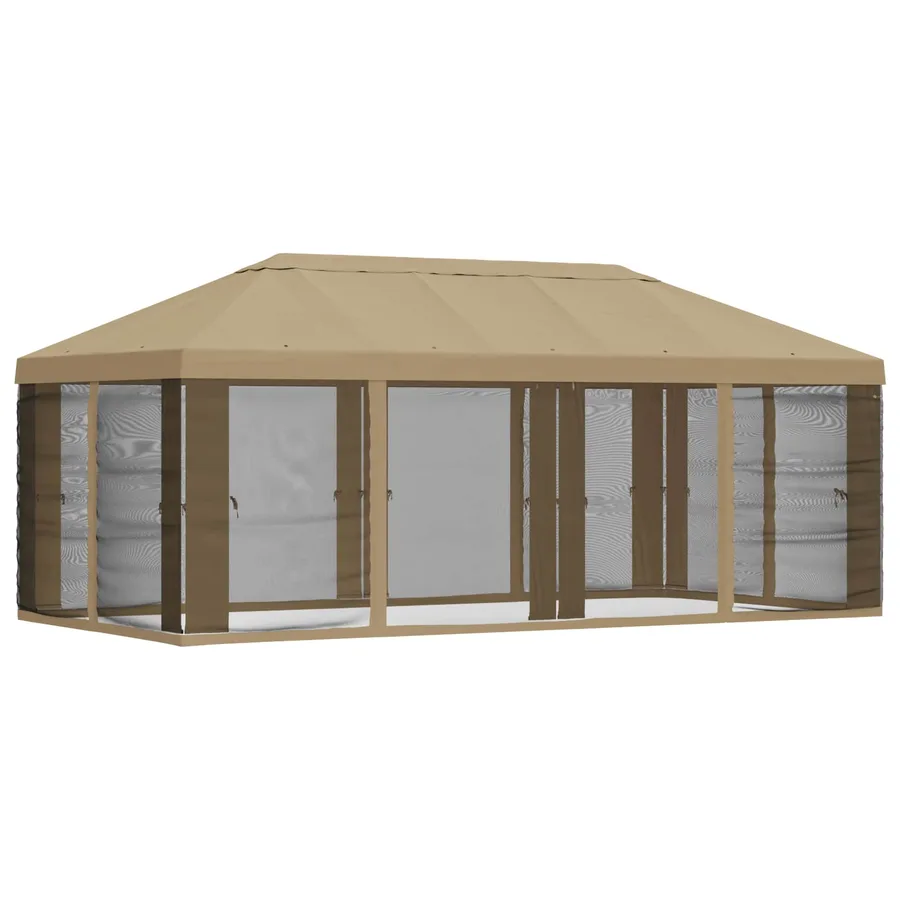 Housse de tonnelle avec murs latéraux Beige 600,5 x 300,5 cm - 3