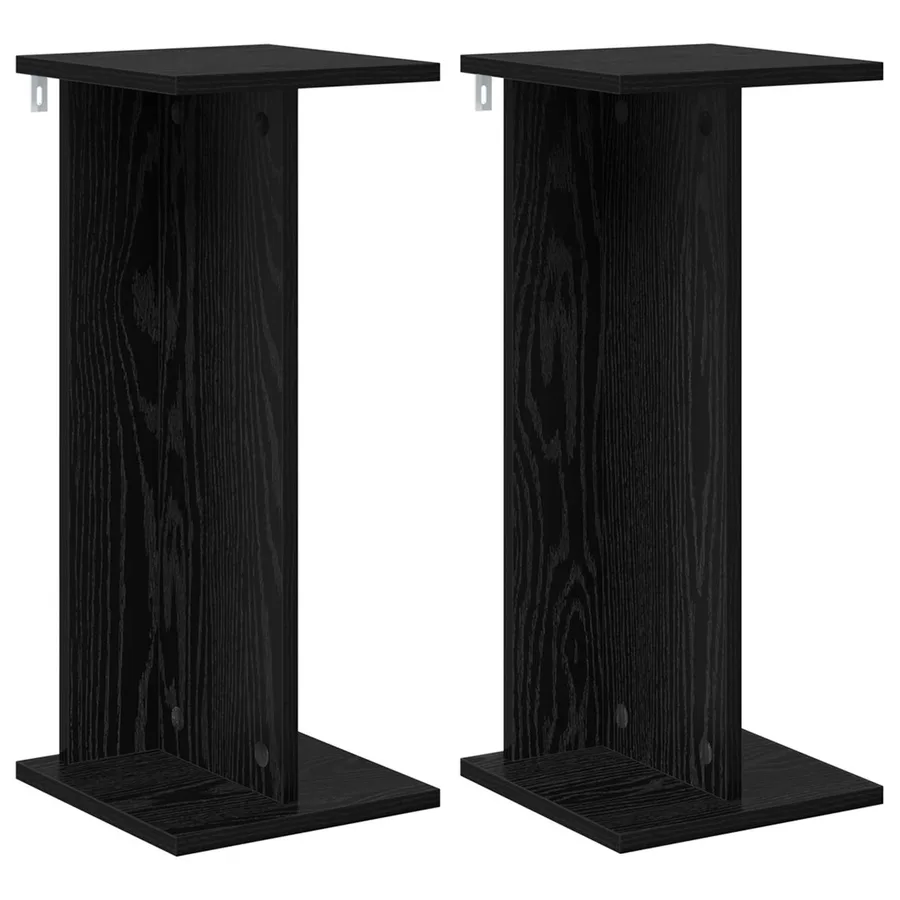 Support de Plante 2 pc Chêne Noir 25 x 25,5 x 60,5 cm - 2