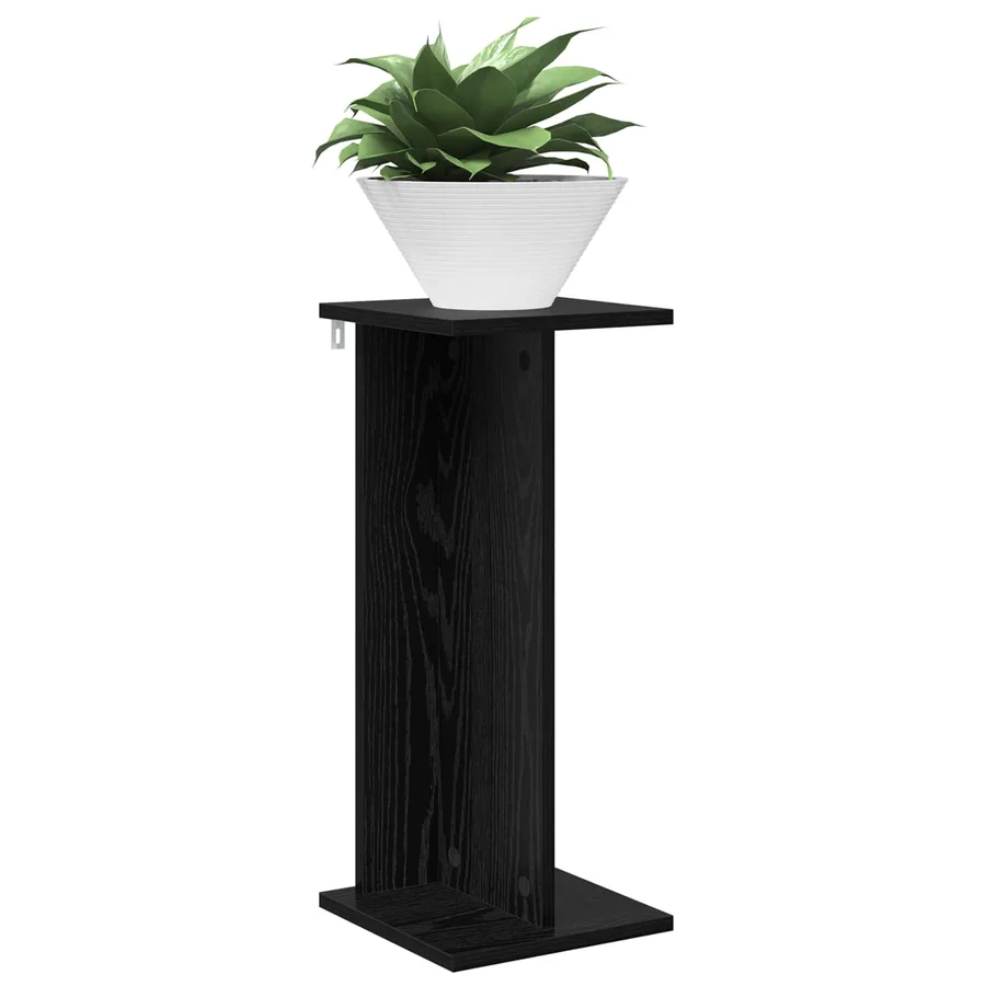 Support de Plante 2 pc Chêne Noir 25 x 25,5 x 60,5 cm - 3