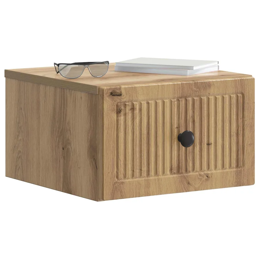 Cabinet de chevet mural 2 pc Chêne artisanal 33 x 34,5 x 20 cm - 3