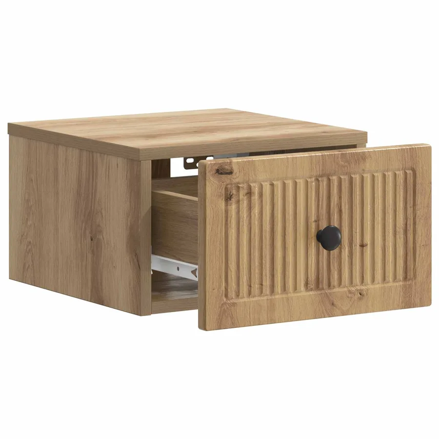 Cabinet de chevet mural 2 pc Chêne artisanal 33 x 34,5 x 20 cm - 6