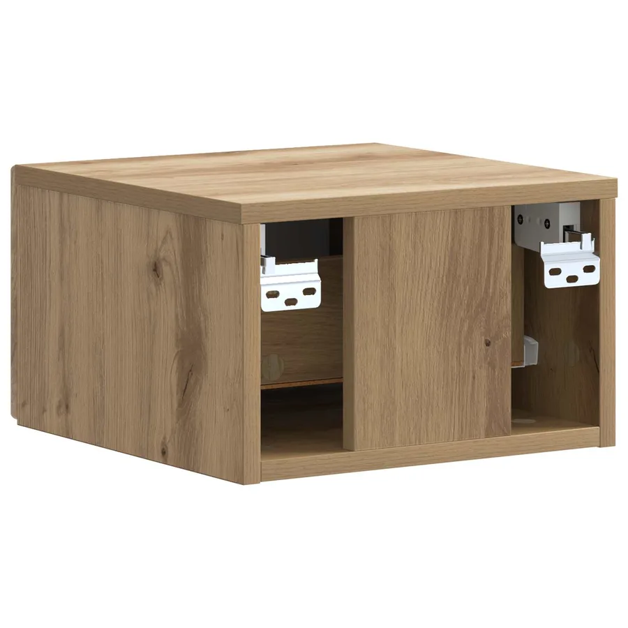 Cabinet de chevet mural 2 pc Chêne artisanal 33 x 34,5 x 20 cm - 9