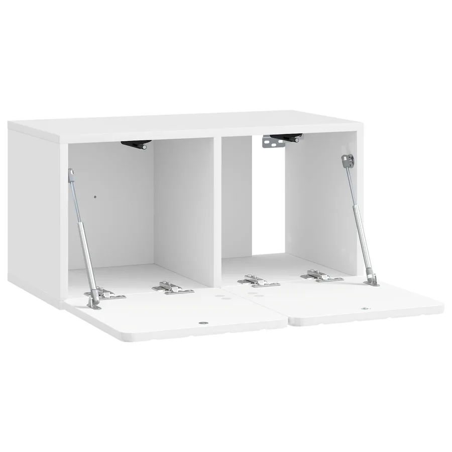 Meuble TV mural 59,5 x 31 x 30 cm Blanc brillant - 5