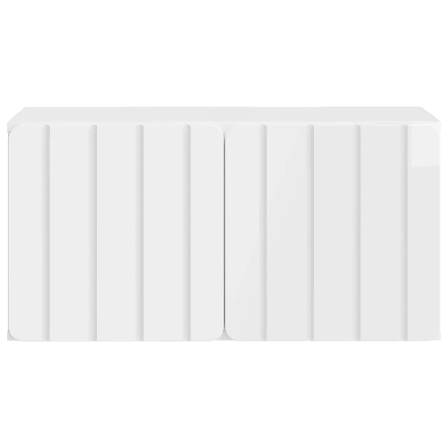 Meuble TV mural 59,5 x 31 x 30 cm Blanc brillant - 6