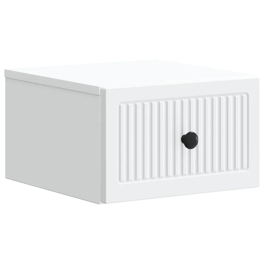 Cabinet de chevet mural avec tiroir Blanc 33 x 34,5 x 20 cm - 2