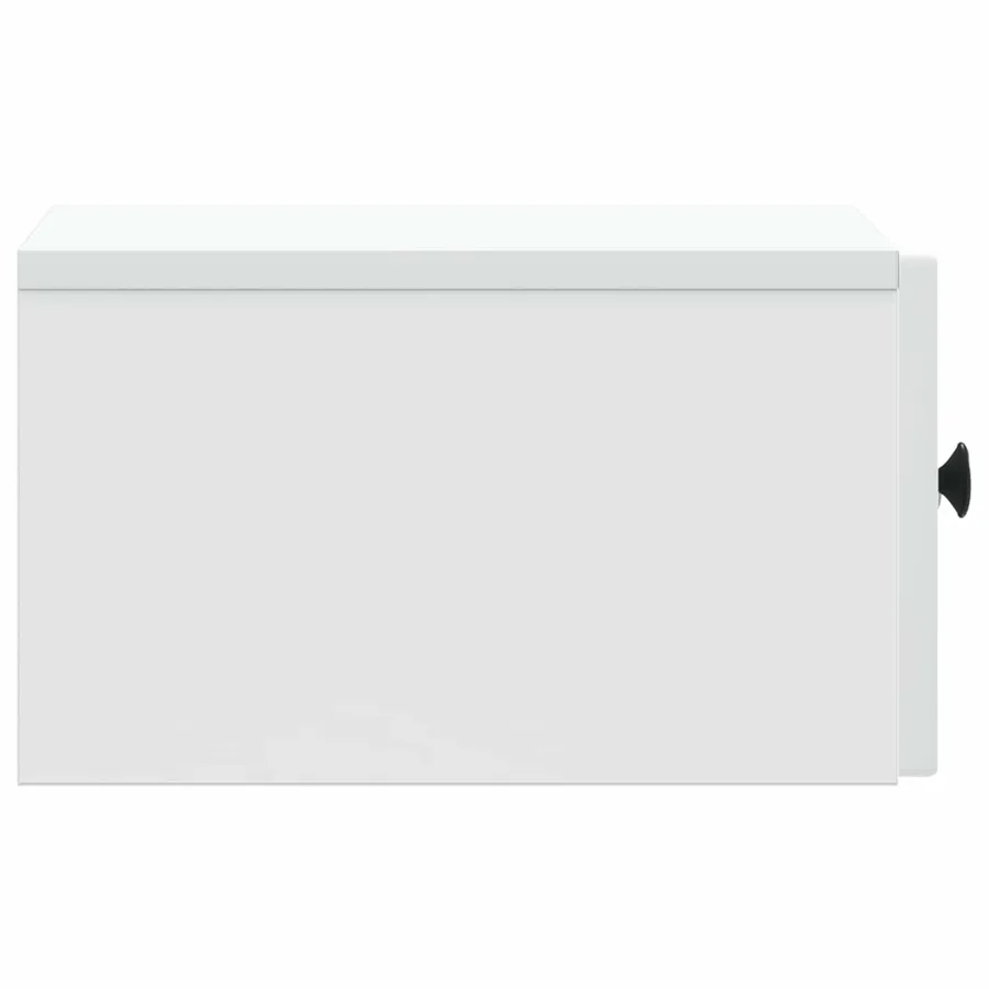 Cabinet de chevet mural avec tiroir Blanc 33 x 34,5 x 20 cm - 6