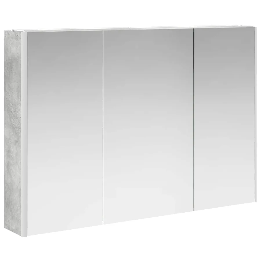 Ensemble de mobilier de salle de bain 4 pcs Gris béton - 7