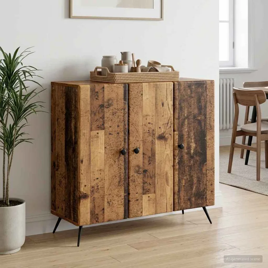 Buffet Bois ancien 89 x 34,5 x 80 cm Bois d'ingénierie