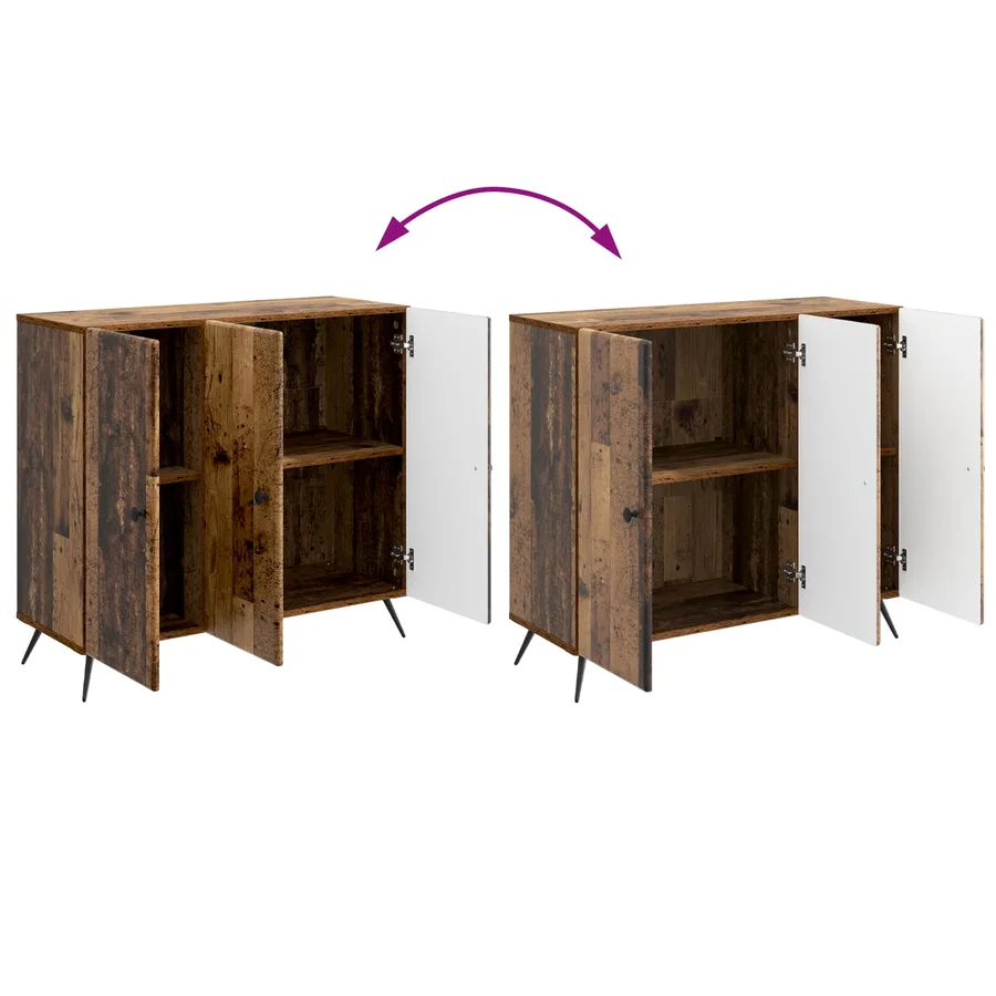 Buffet Bois ancien 89 x 34,5 x 80 cm Bois d'ingénierie - 11