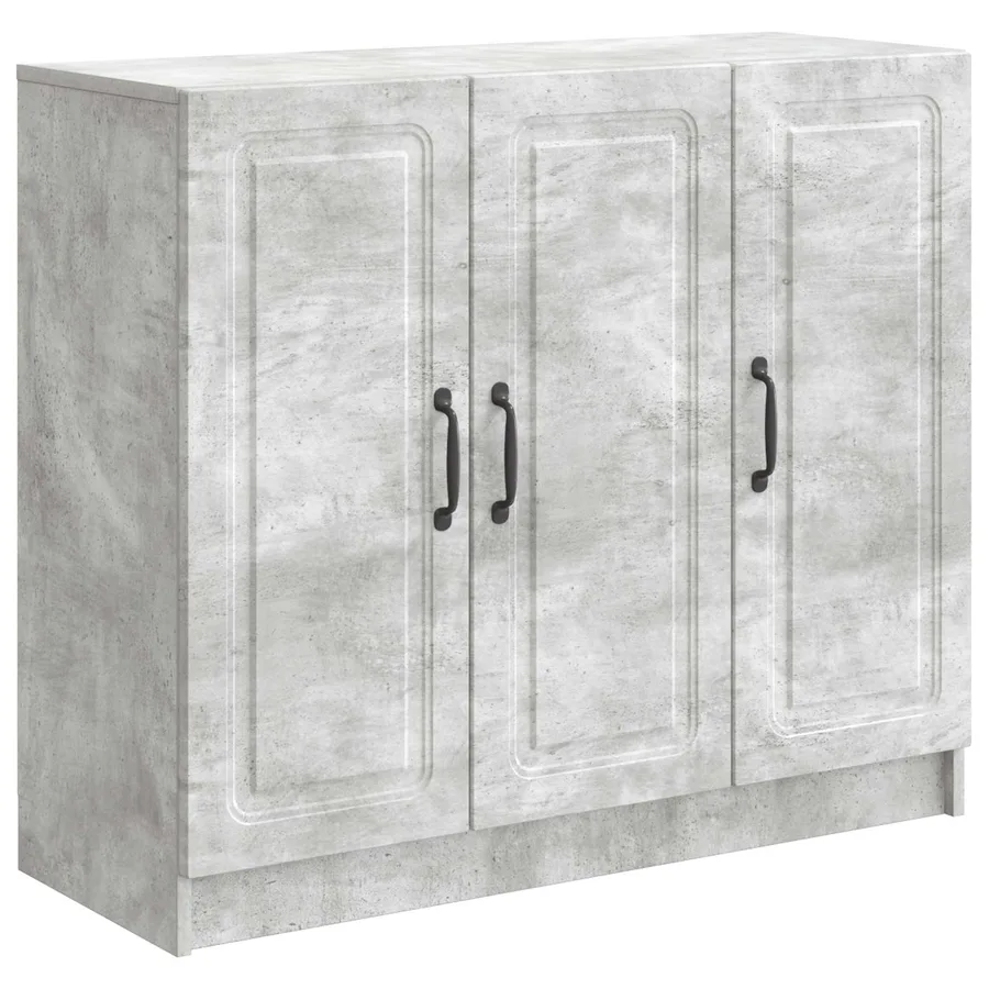 Buffet Gris béton 89 x 34,5 x 77 cm Bois d'ingénierie - 2