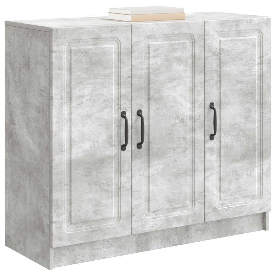 Buffet Gris béton 89 x 34,5 x 77 cm Bois d'ingénierie - 3