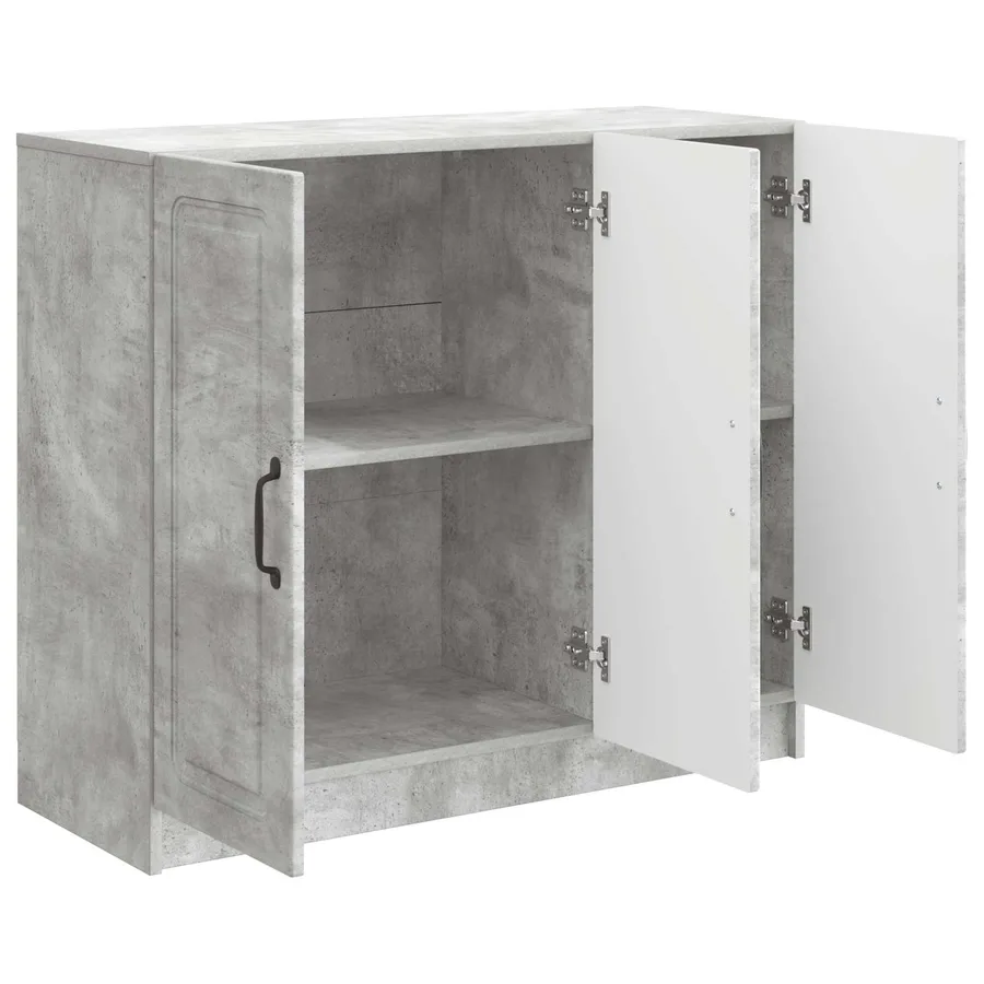 Buffet Gris béton 89 x 34,5 x 77 cm Bois d'ingénierie - 5