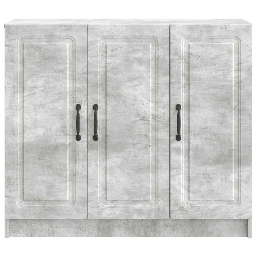 Buffet Gris béton 89 x 34,5 x 77 cm Bois d'ingénierie - 6